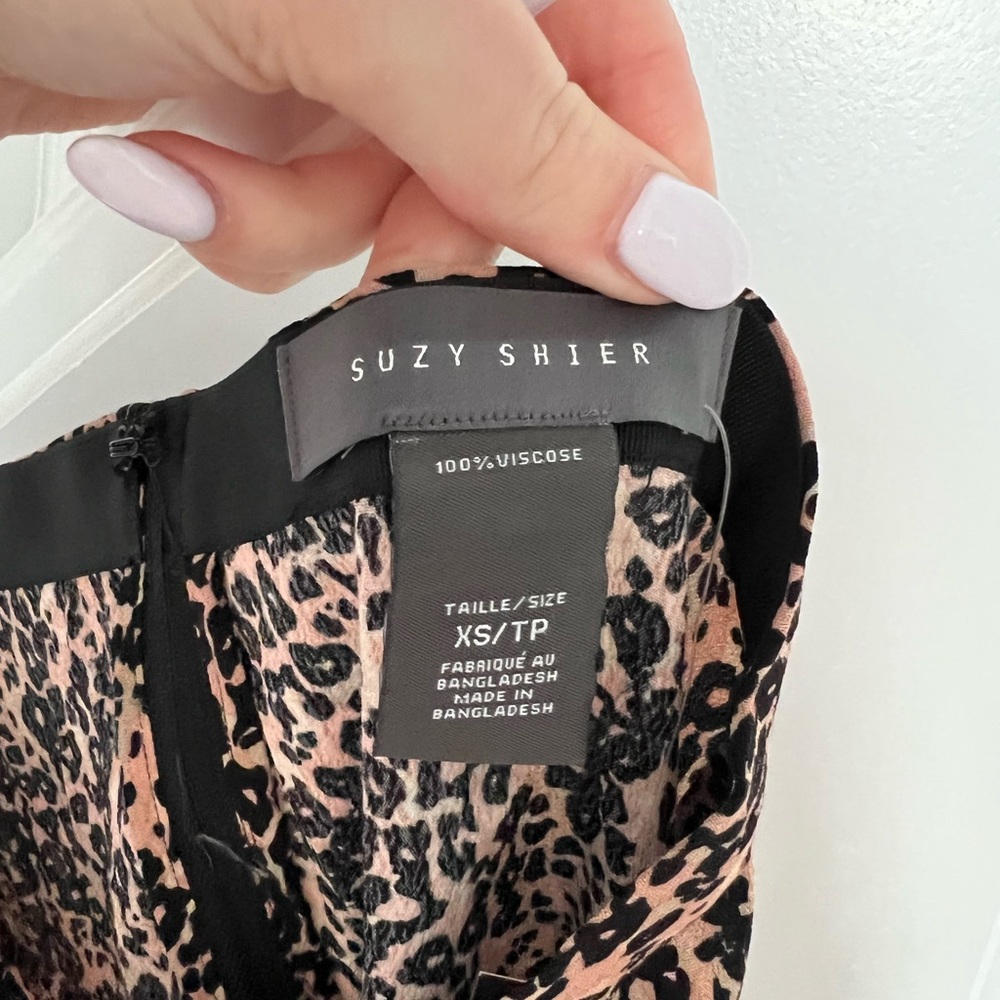 NWT Suzy Shier Animal Print Midi Skirt - Picture 6 of 8